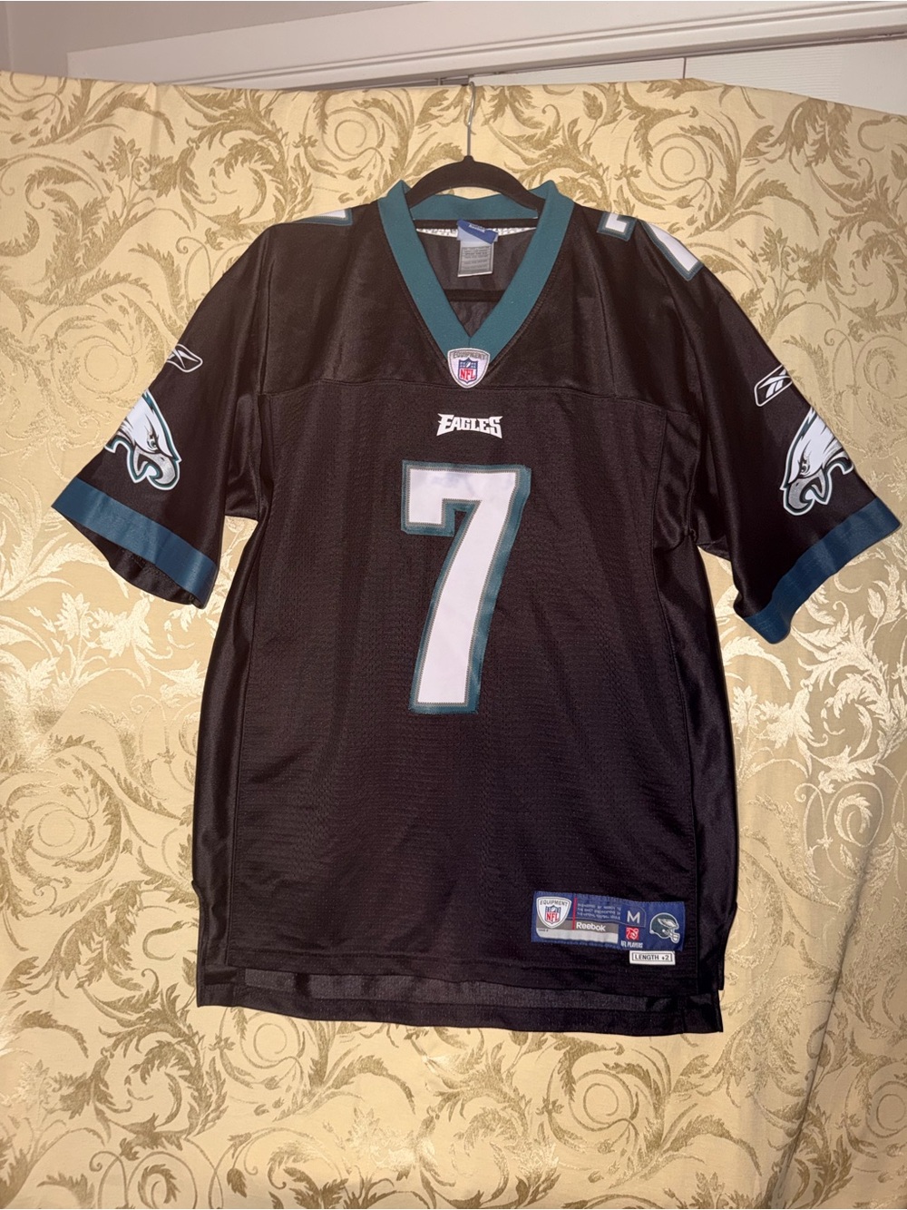 Reebok Black Philadelphia Eagles NFL Jersey with Team Patch